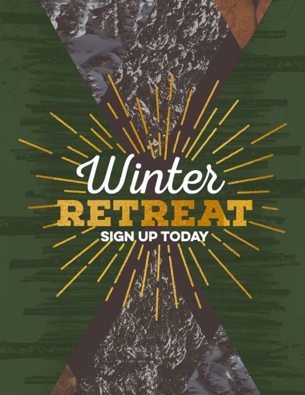 Winter Retreat Flyer Template