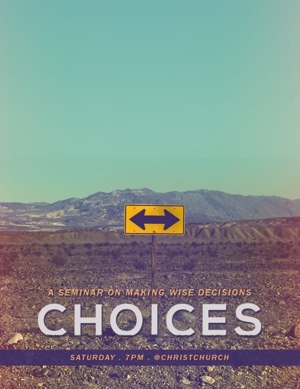 Making Wise Choices Church Flyer