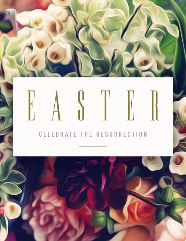 Easter Flower Church Flyer