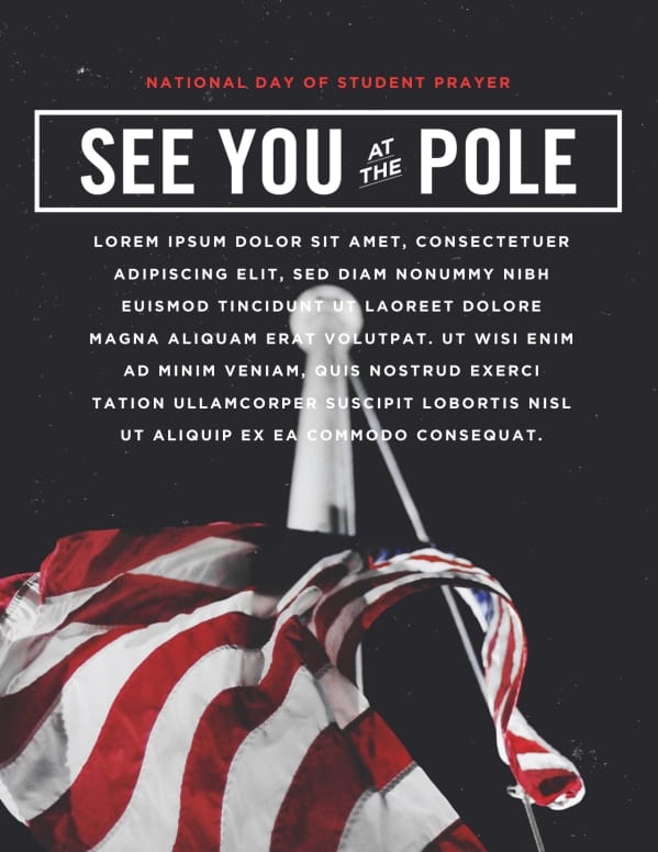 See You At The Pole Flyer Template
