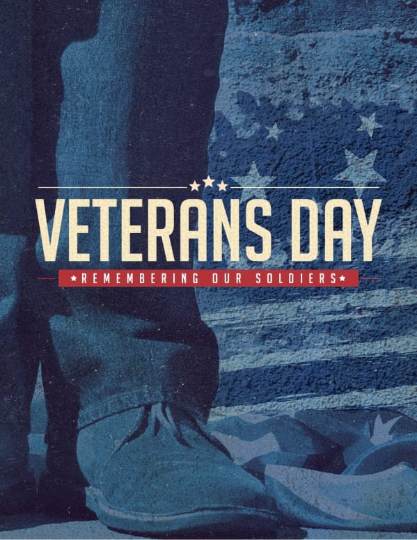 Veterans Day Church Flyer Template