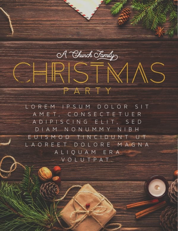 Church Christmas Party Flyer Template