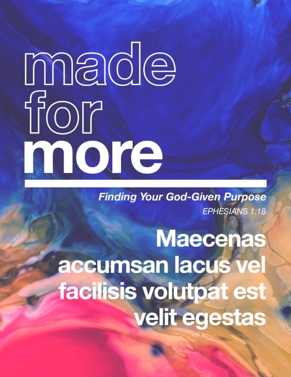 Made For More Sermon Flyer Template
