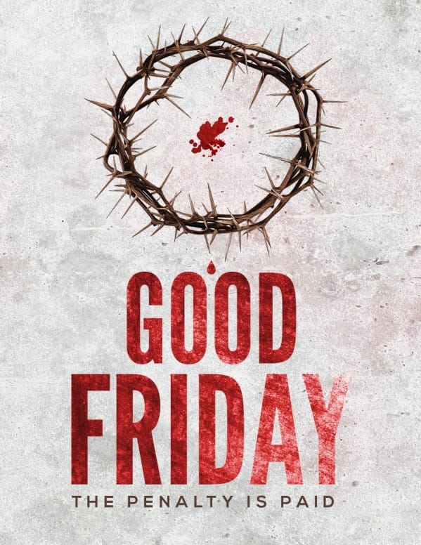 Crown of Thorns Good Friday Church Flyer