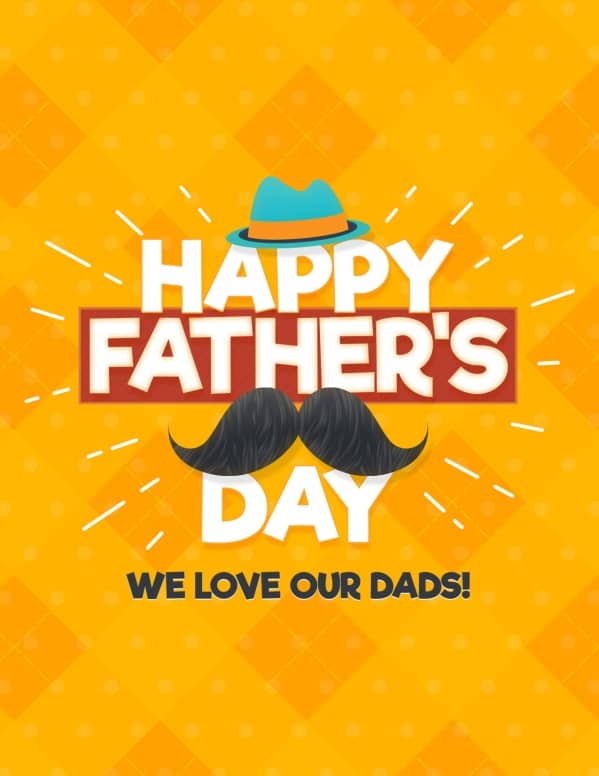 Father's Day Mustache Church Flyer