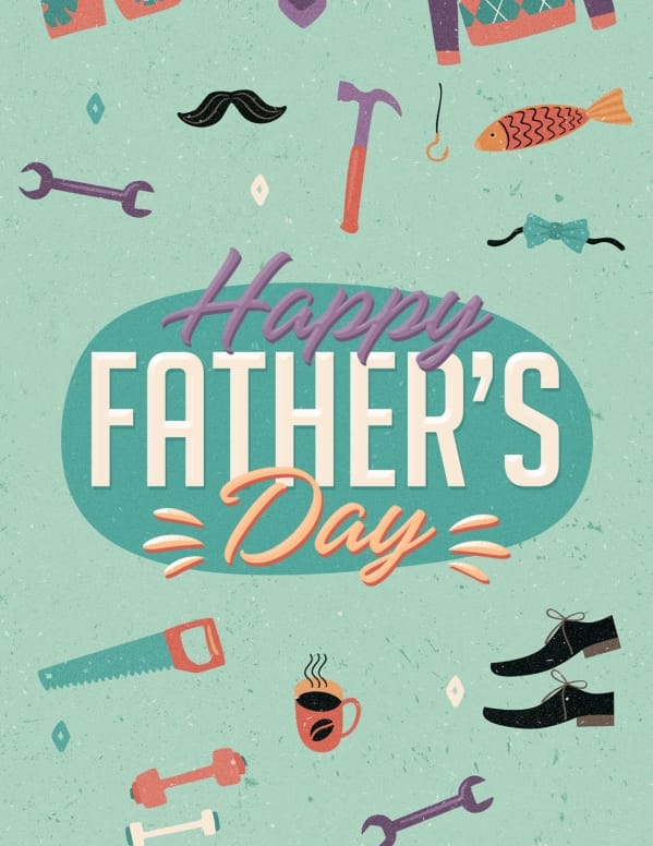 Manly Father's Day Church Flyer Template