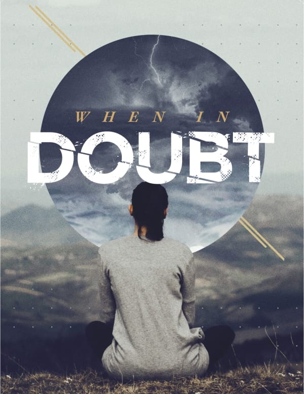 When in Doubt Church Sermon Flyer