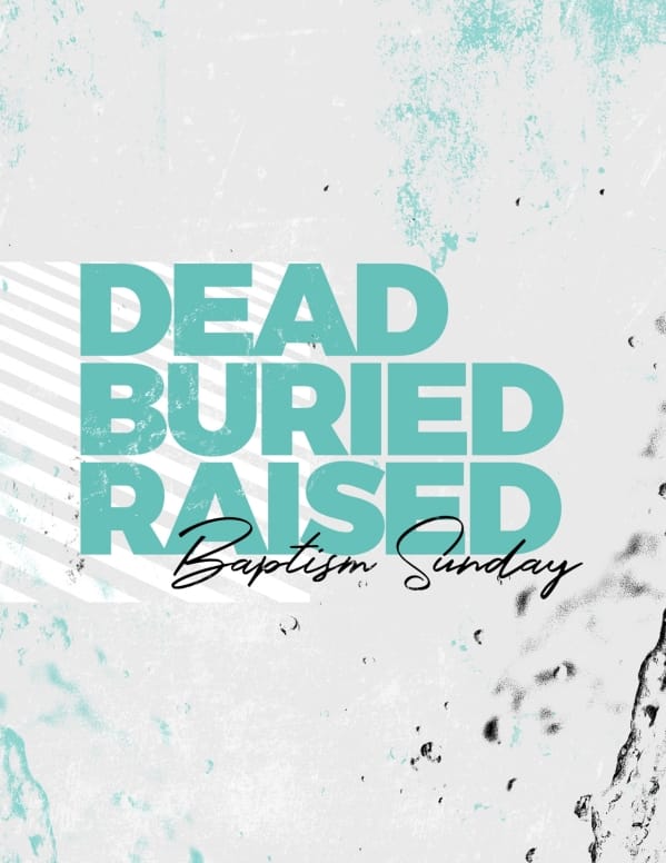 Baptism Sunday Church Flyer Graphic