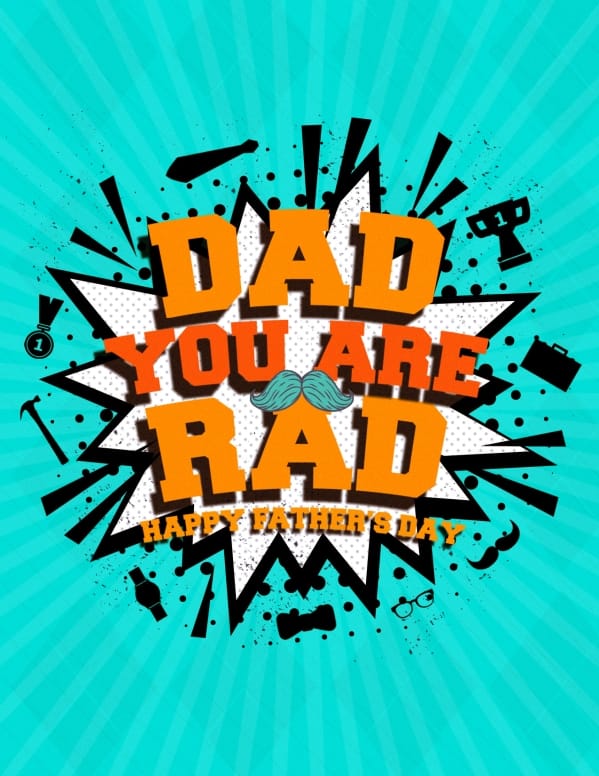 Rad Dad Father's Day Church Flyer