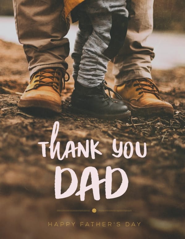 Thank You Dad Shoes Church Flyer