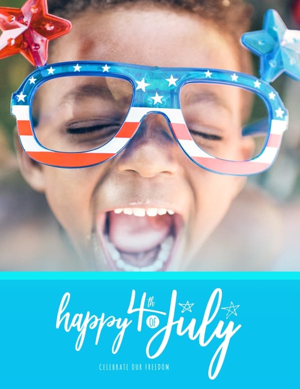Celebrate Freedom 4th of July Church Flyer