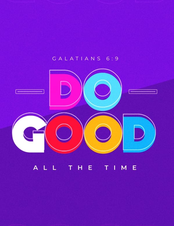 Do Good Purple Church Flyer