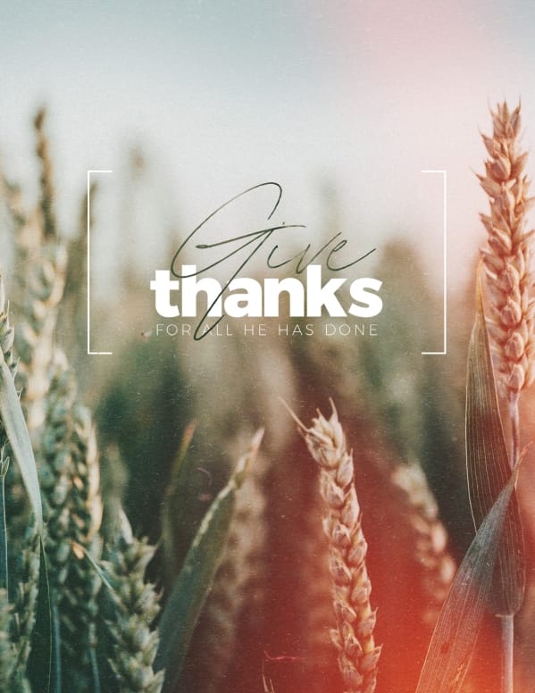 Give Thanks Field Church Flyer