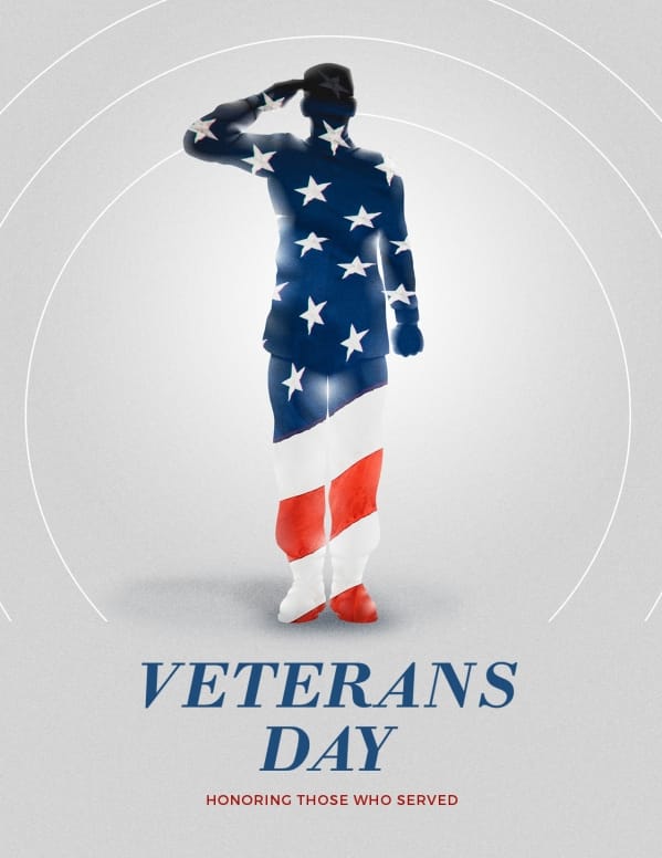 Veteran's Day Soldier Church Flyer
