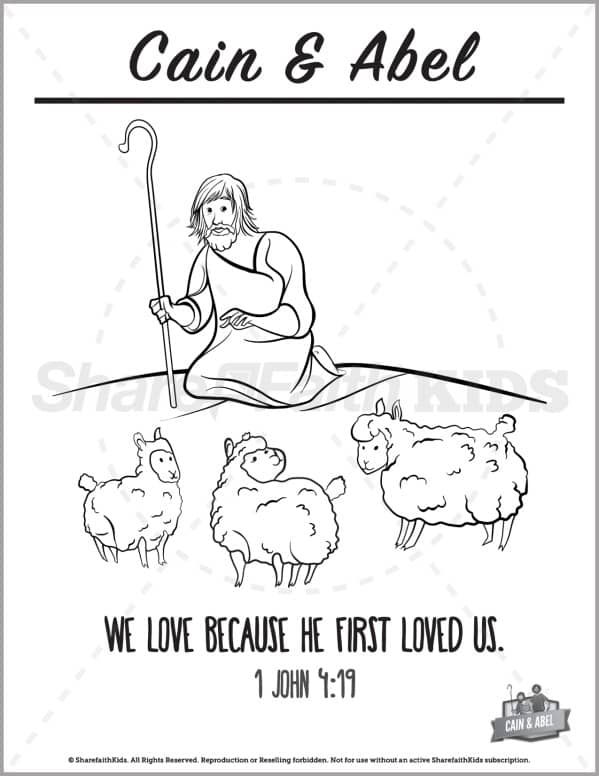 Genesis 4 Cain & Abel Preschool Coloring Pages