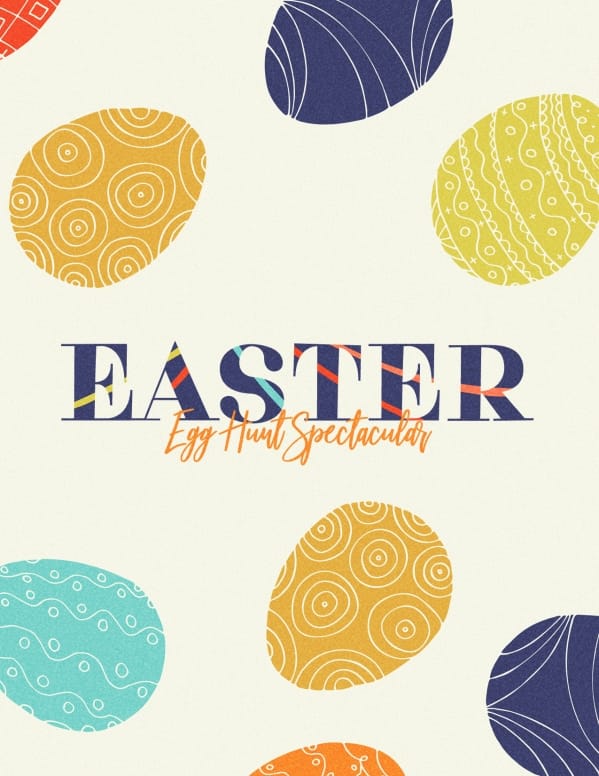 Egg Hunt Spectacular Church Flyer