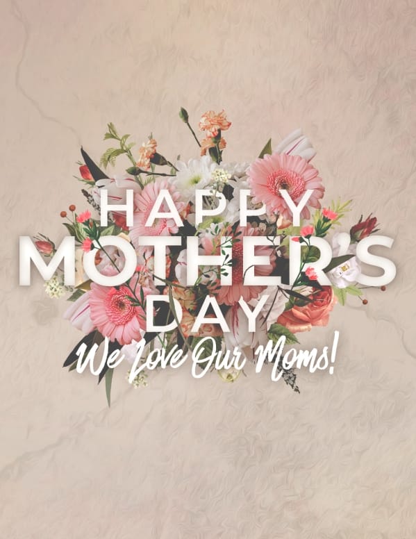 Mother's Day Flowers Church Flyer
