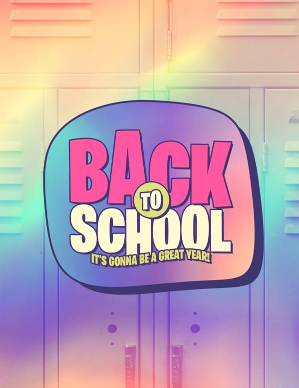 Back To School Lockers Church Flyer