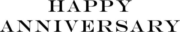 Simple and Elegant Happy Anniversary Wordart