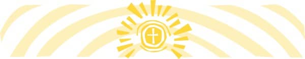 Gold Sunrise Cross Header