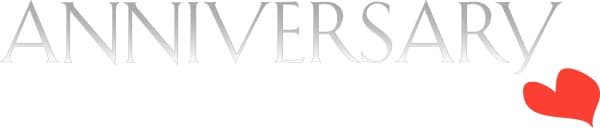 Silver Anniversary Wordart with Red Heart