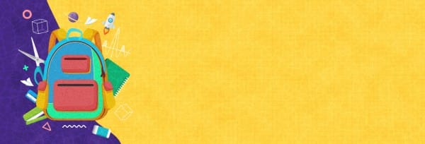 Back To School Yellow Church Website Banner