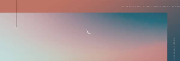 Jesus' Ascension Pink Blue Website Banner
