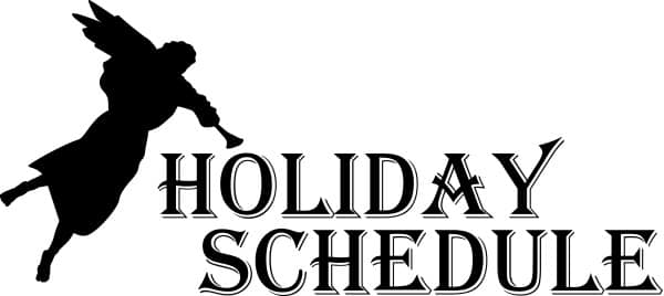 Stark Angel Silhouette Holiday Schedule