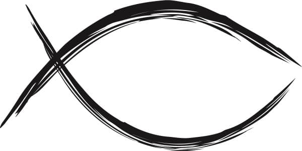 Painted Black Fish Symbol