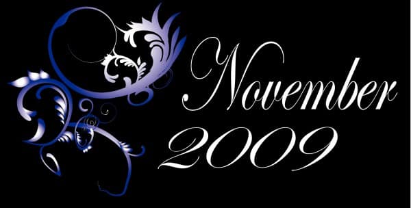 November 2009 Clipart