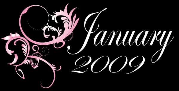 January 2009 Clipart