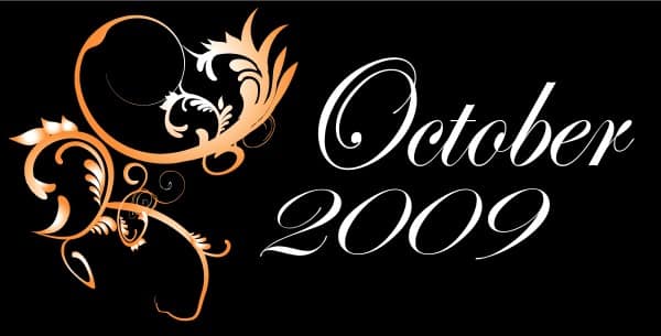 October 2009 Clipart