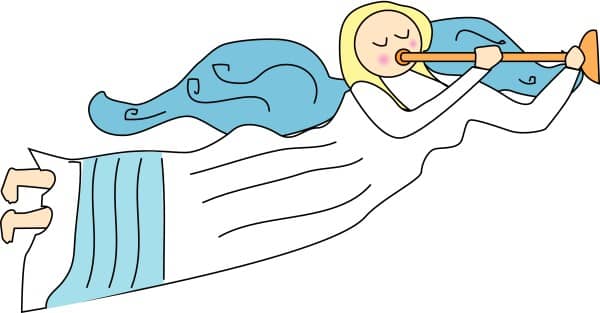 Flying Angel with Trumpet