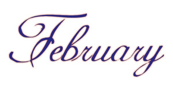 Elegant Navy Blue February