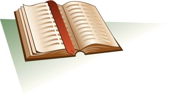 Open Bible with Red Divider