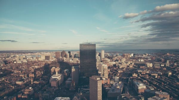 City Skyscrapers Landscape Stock Photo