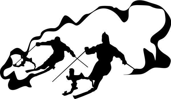 Line Art Skiiers
