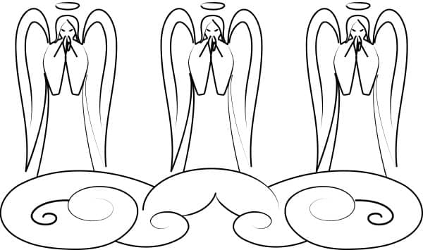 Angels in Prayer Clipart