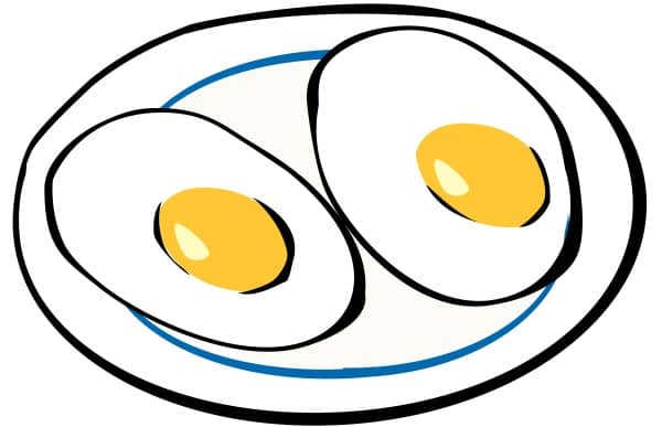 Breakfast Eggs Sunny Side Up