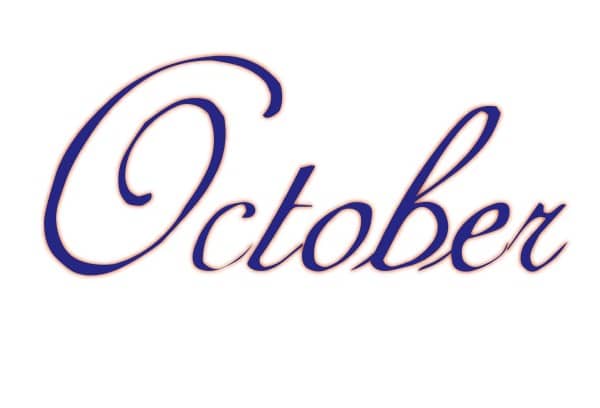 Elegant Navy Blue October