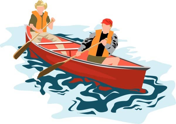 Campers in a Canoe