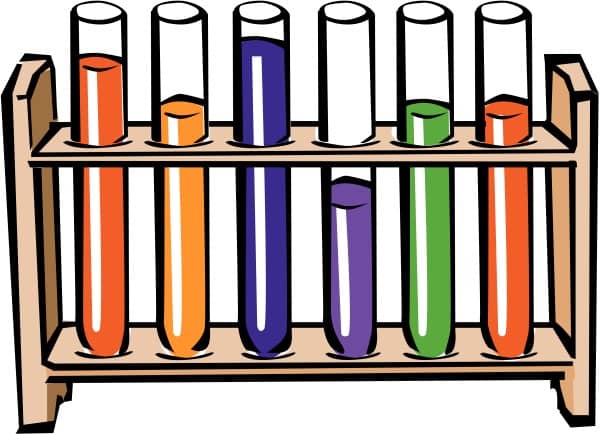Colorful Test Tubes in Rack