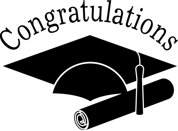 Congratulations Grads Black and White Clip art