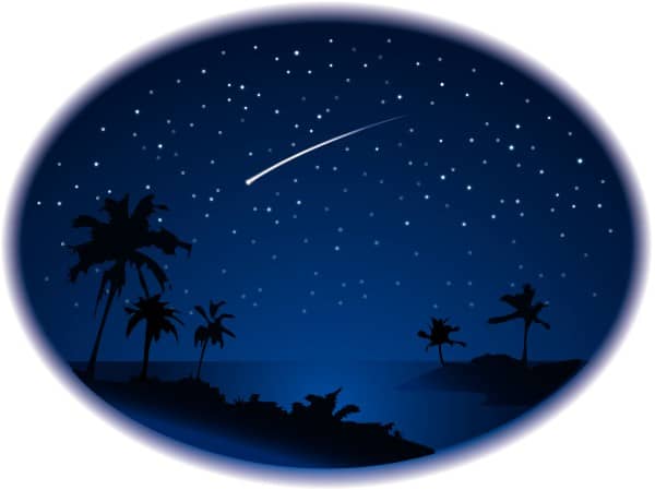 Shooting Star Over Ocean