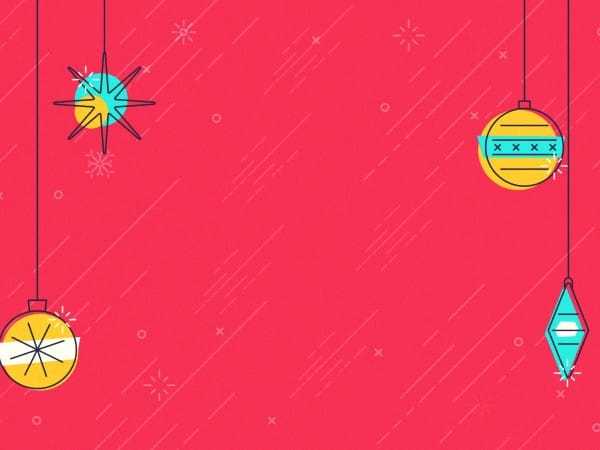 Merry Christmas Ornaments Worship Background