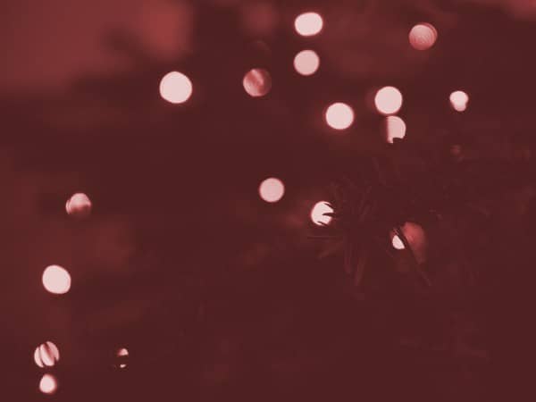 Red Christmas Tree Lights Wallpaper