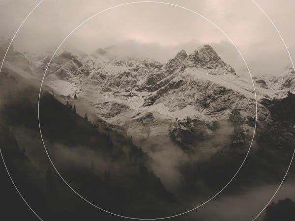 Snowy Mountain Nature Background