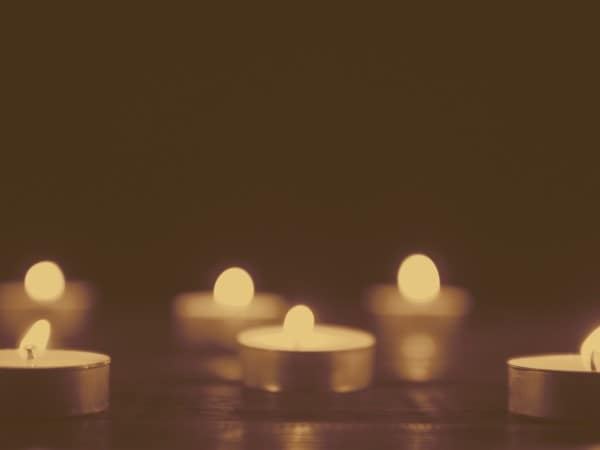 Christmas Candle Sepia Tone Worship Background