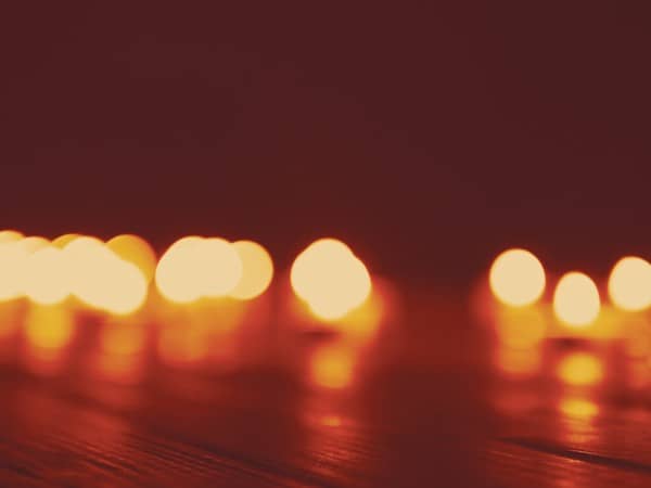 Christmas Candle Bokeh Worship Background