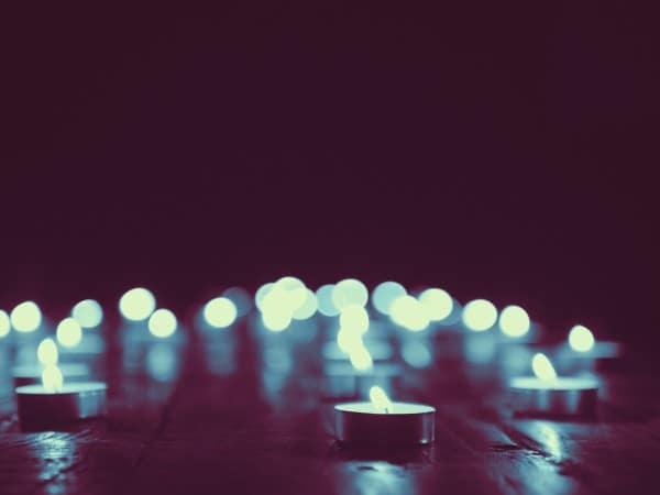 Christmas Candle Blue Flame Worship Background